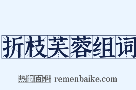 折枝芙蓉组词是什么意思的图片